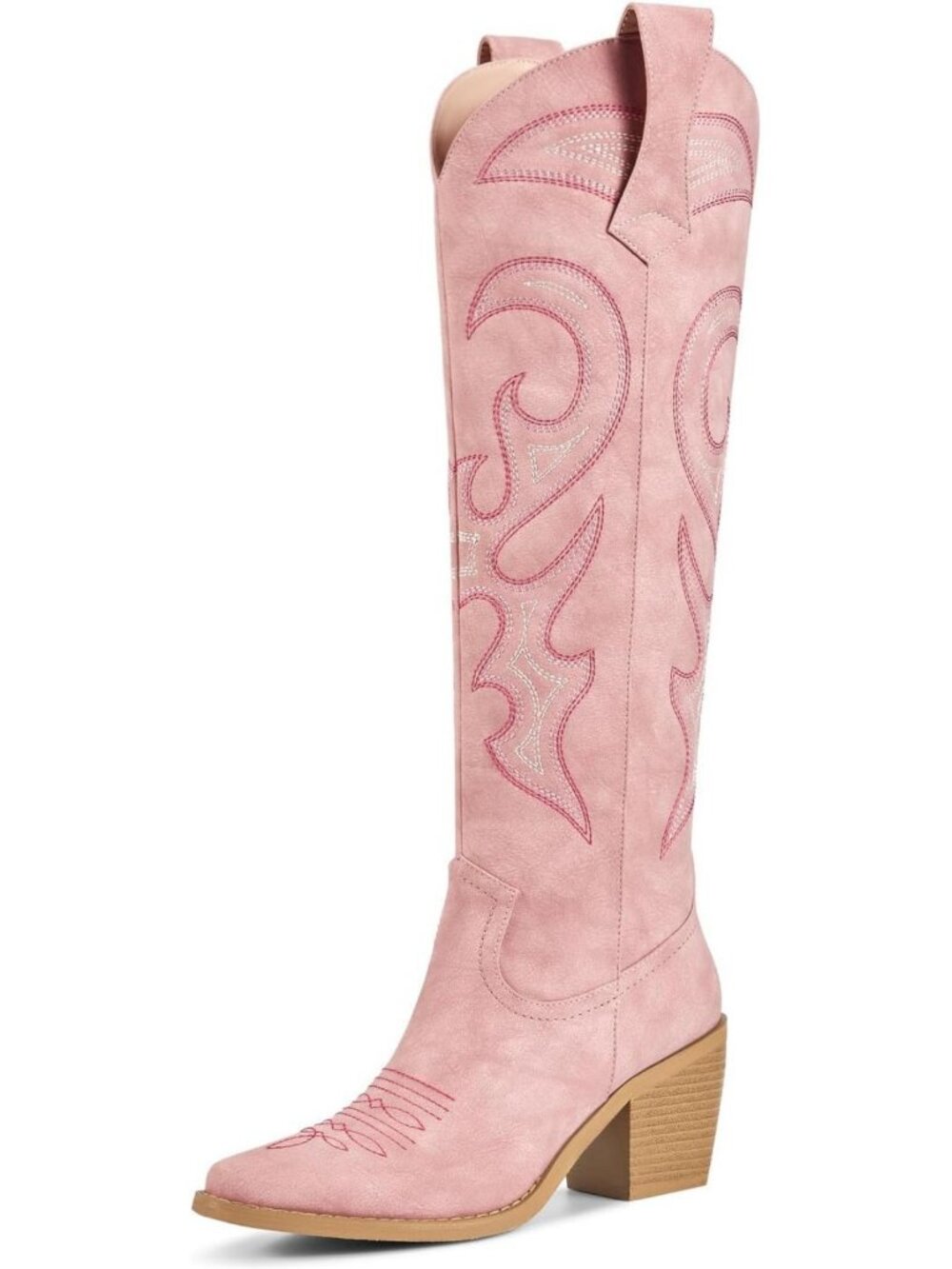 Stylish Women's Knee High Cowboy Boots - Trendy Western Fashion Footwear